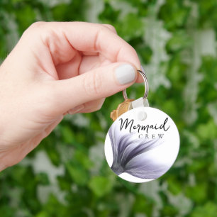 Mermaid Squad   Lavender Purple Chic Bachelorette Key Ring