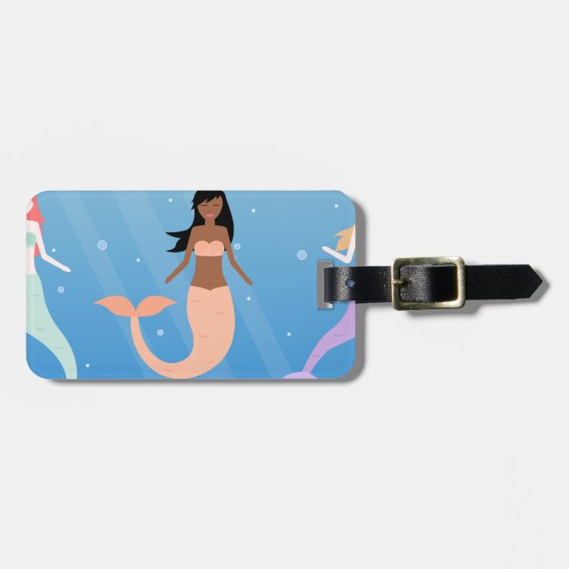 mermaid squad luggage tag (Front Horizontal)