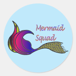 Mermaid Squad multi-coloured mermaid tail stickers