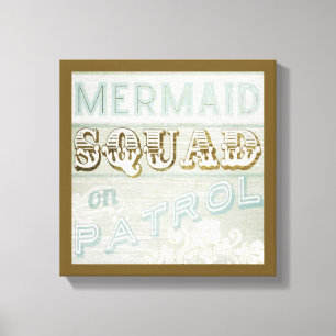 Mermaid Squad on Patrol Canvas Print