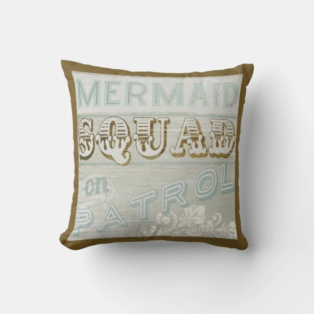 Mermaid Squad on Patrol Cushion (Front)