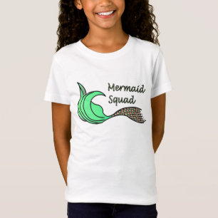 Mermaid Squad Orange and Green T-Shirt