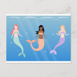 mermaid squad postcard