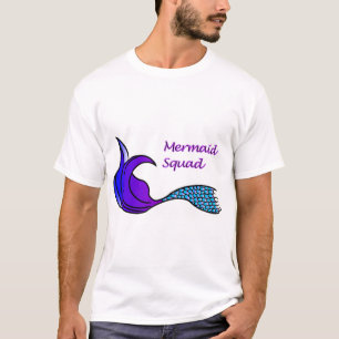 Mermaid Squad with purple and blue tail T-Shirt