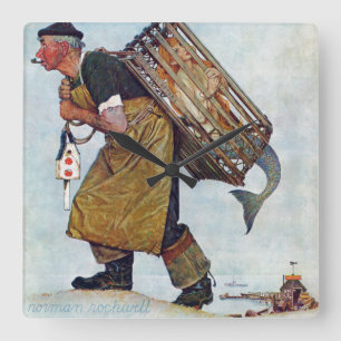 Mermaid Square Wall Clock