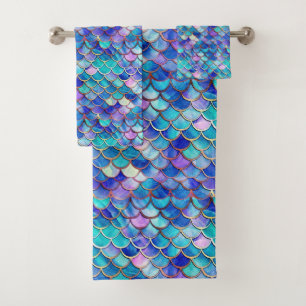 Mermaid Stained Glass Bath Towel Set