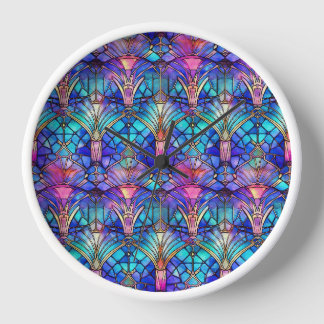 Mermaid Stained Glass Clock
