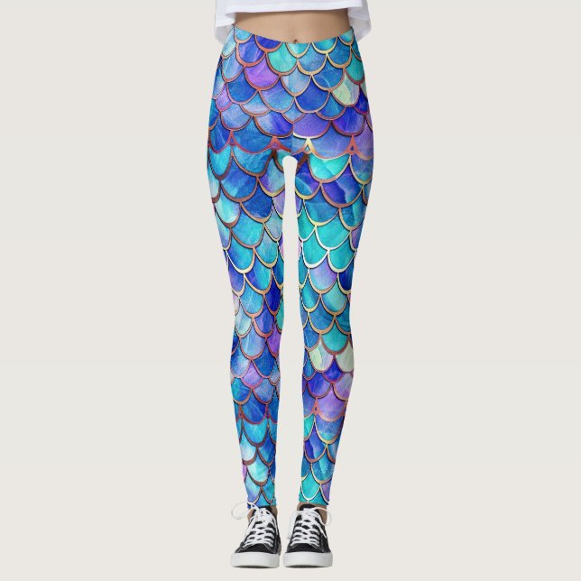 Mermaid Stained Glass Leggings (Front)