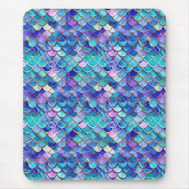 Mermaid Stained Glass Mouse Mat (Front)