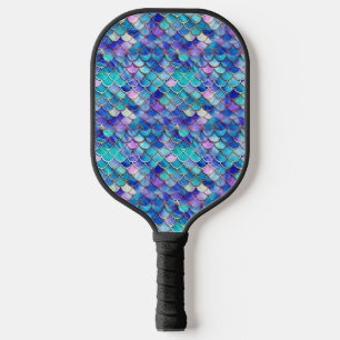 Mermaid Stained Glass Pickleball Paddle