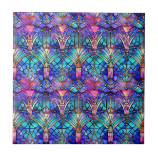 Mermaid Stained Glass Tile