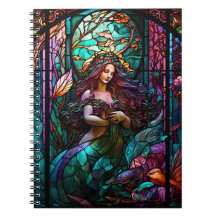 Mermaid Stained Glass, Under the Sea, Church Notebook