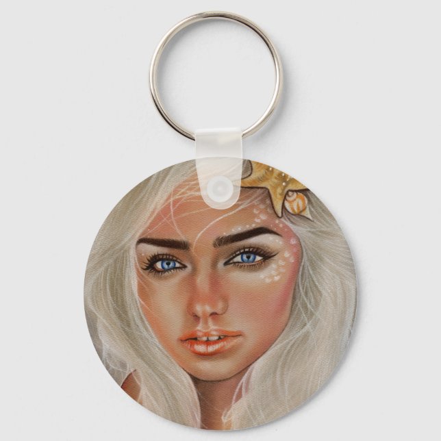 Mermaid Starfish Keychain (Front)