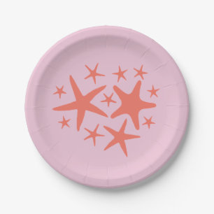 Mermaid Starfish Ocean Beach Party Paper Plate