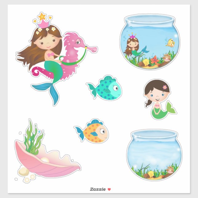 Mermaid Sticker (Sheet)