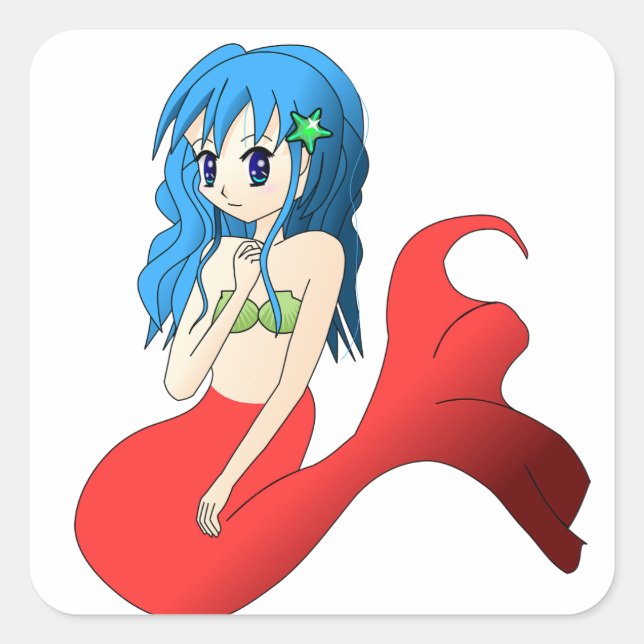 Mermaid Sticker Anime (Front)