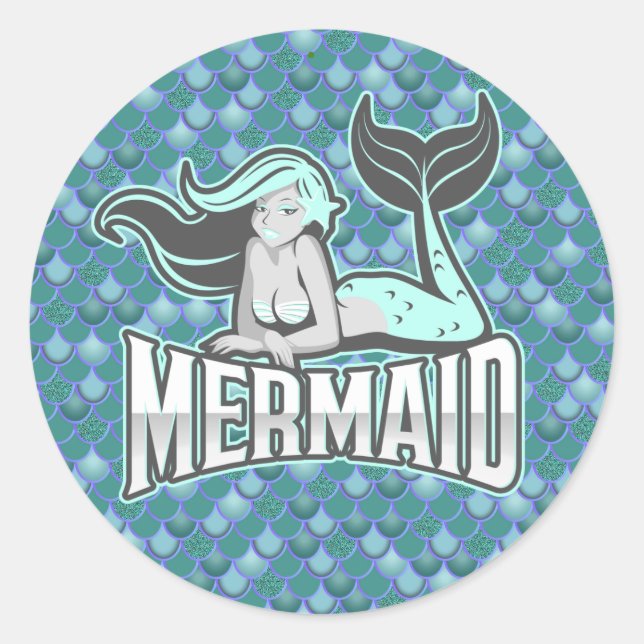 MERMAID STICKER girl" (Front)