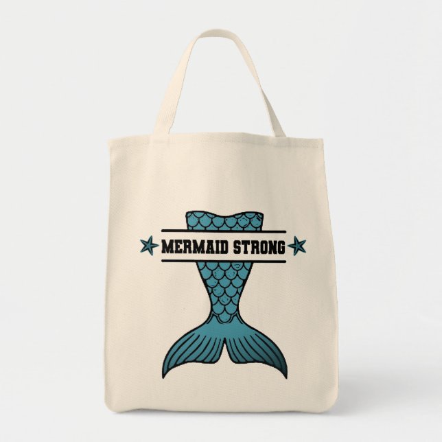 Mermaid Strong Tote Bag (Front)