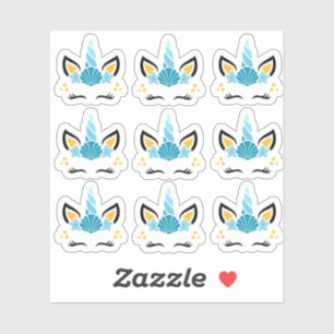 Mermaid Summer Unicorn Stickers