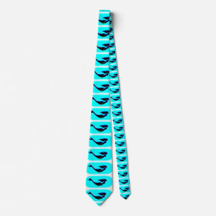 mermaid swimming blue tie