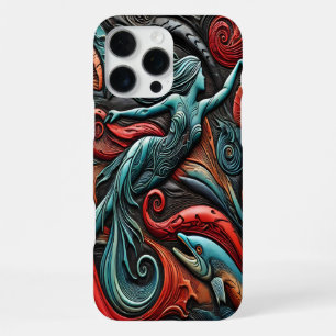 Mermaid Swimming Gracefully Among Vibrant Sea Life iPhone 16 Pro Max Case
