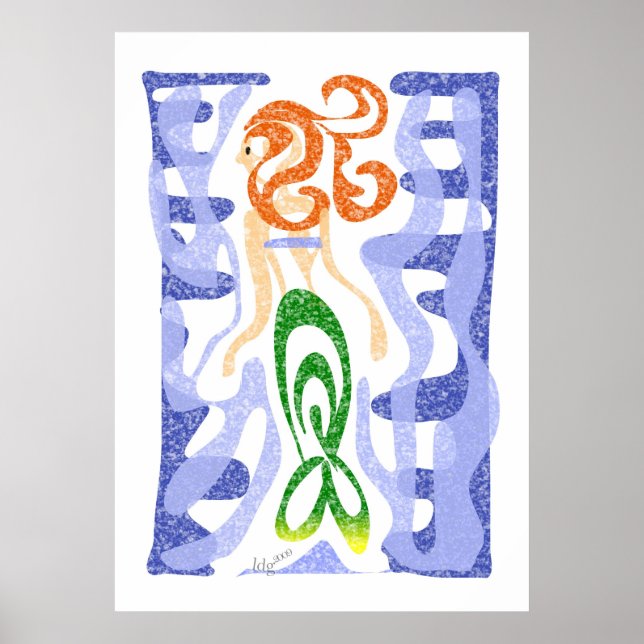 Mermaid Swirl Poster (Front)