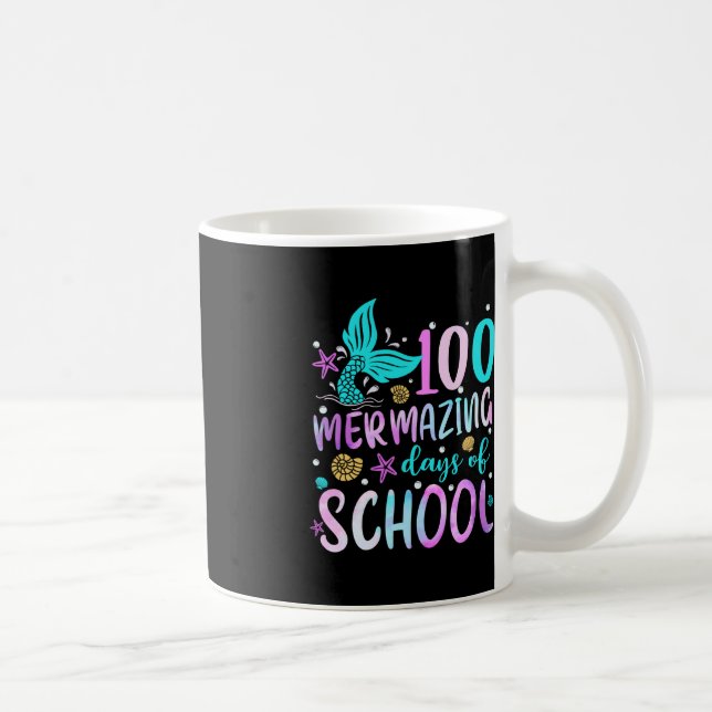 Mermaid Tail 100 Mermazing Days of School Toddler  Coffee Mug (Right)