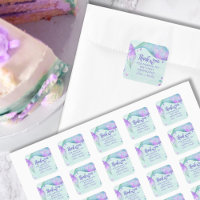 Mermaid Tail Birthday Party Favour Thank You