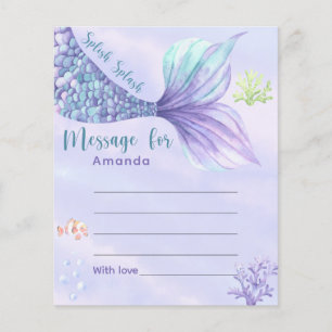 Mermaid tail birthday time capsule message