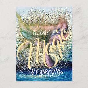 Mermaid Tail Customisable Text Postcard