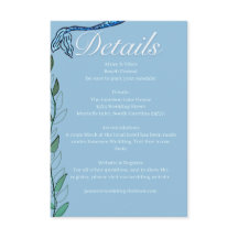 Mermaid Tail Details Wedding Card