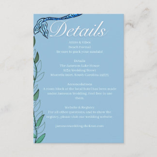 Mermaid Tail Details Wedding Card