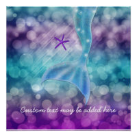 Mermaid Tail Enchanted Under The Sea Large Poster