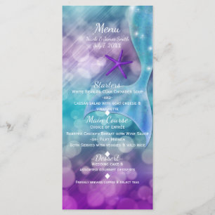 Mermaid Tail Enchanted Under The Sea Party Menu
