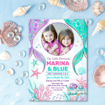 Mermaid Tail Photo Under the Sea Birthday
