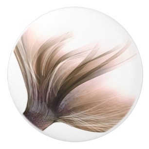 Mermaid Tail Posh Dusty Terracotta Peach Lustre Ceramic Knob