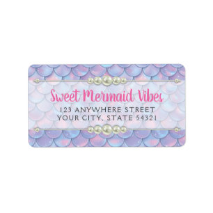 Mermaid Tail Scale & Pearl Pastel Sparkle Boutique Label