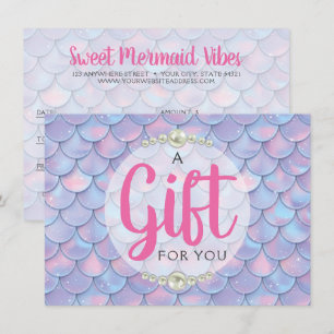Mermaid Tail Scales Boutique Gift Certificate Card