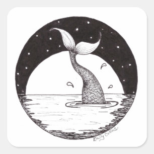 Mermaid tail sticker