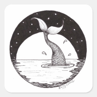 Mermaid tail sticker