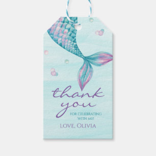 Mermaid Tail Under the Sea Birthday favour Gift Ta Gift Tags