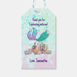 Mermaid Tail Under the Sea Birthday favour Gift Ta Tags