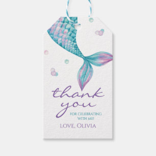 Mermaid Tail Under the Sea Birthday favour Gift Ta Tags