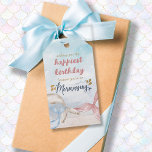 Mermaid Tails wishing you a Mermazing Birthday Gift Tags<br><div class="desc">Mermaid theme Gift Tags titled "wishing you the happiest birthday because you're so Mermazing". Neutral muted boho watercolor gift tag design, ready for you to personalise with your own from message, such as "Mermaid kisses and starfish wishes from [your name]". The tags are decorated on both sides with a subtle...</div>