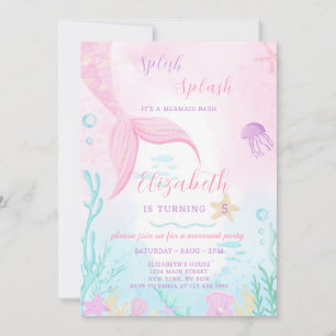Mermaid Tale Birthday Invitation