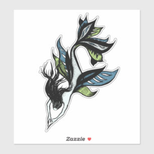 Mermaid Tattoo Style - Fantasy Ink Drawing