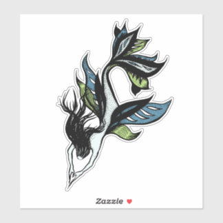 Mermaid Tattoo Style - Fantasy Ink Drawing