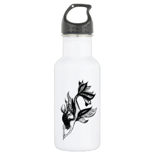 Mermaid Tattoo Style Stipple Shaded Ink Drawing 532 Ml Water Bottle