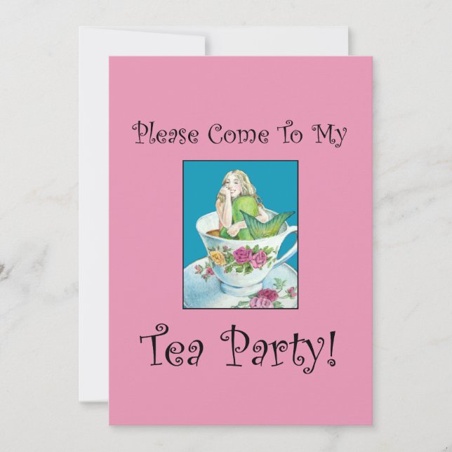 Mermaid Tea Party Invitations (Front)