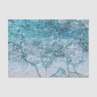 Mermaid Teal Green Nautical Ocean Waves Decoupage Tissue Paper